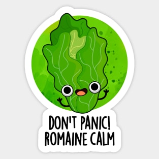 Don't Panic Romaine Calm Cute Veggie Pun Sticker